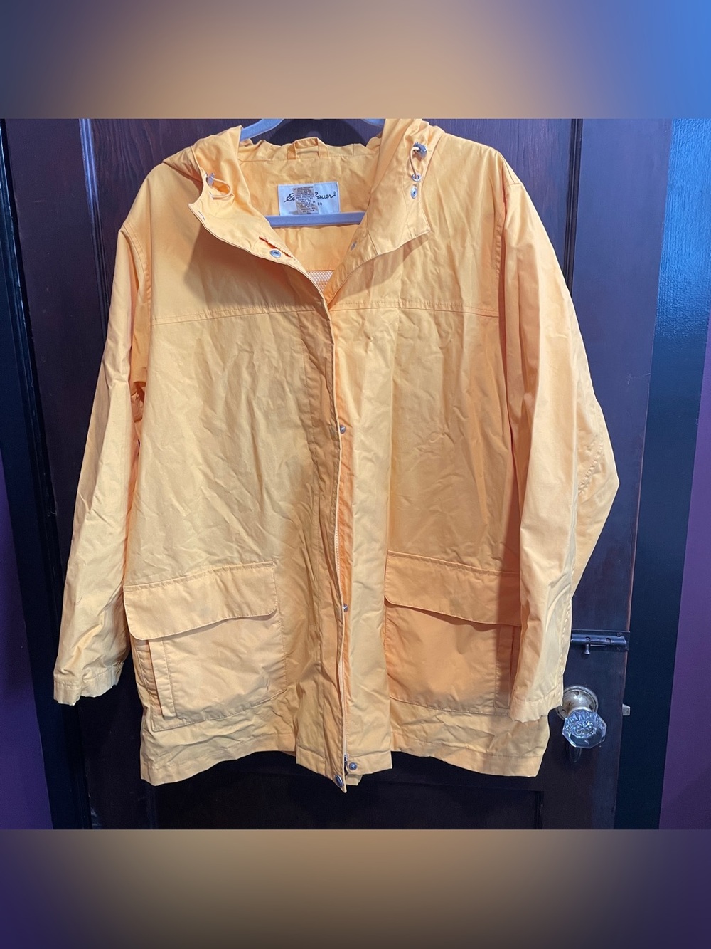 Eddie Bauer Vintage Yellow Rain Jacket in XL. Style 2130.